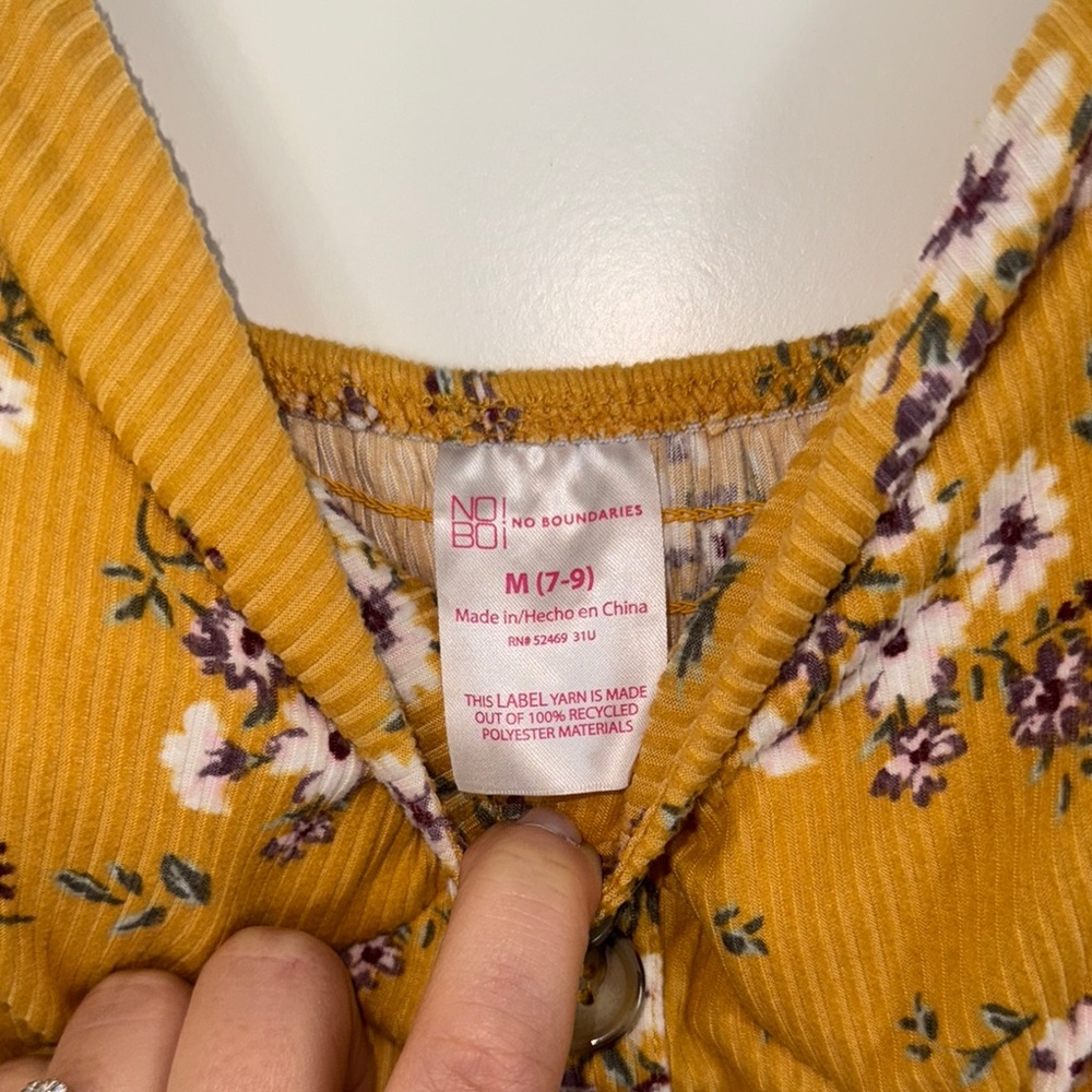 Floral Mustard Yellow Dress - Picture 2 of 4
